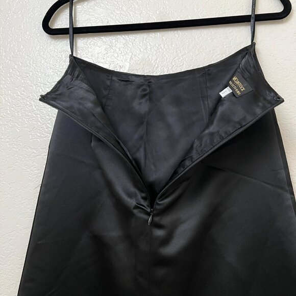 Jessica McClintock Collection Elegant Black Satin Maxi Skirt Size 6 - Picture 4 of 5
